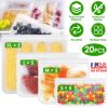 20Pcs Reusable Food Storage Bags 5 Sandwich Snack Gallon Quart Bag Leakproof BPA Free Food Container Freezer Safe Lunch Bag