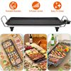 1400W Electric Barbecue Grill Hot Plate Cooking BBQ Griddle Non-Stick Table Top Grill Griddle for Indoor Outdoor Camping Picnic