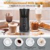 Electric Milk Frother Steamer 4 in 1 Multifunctional Hot Cold Milk Foam Maker Temperature Control Automatic Quiet Milk Warmer Latte Cappuccinos Diamon