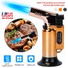 Culinary Butane Torch Lighter Refillable Blow Torch Flame Adjustable Flame Kitchen Cooking BBQ Torch w/ Fire Lock (Gas Not Included)