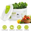 3L/0.8Gal Salad Spinner Fruit Vegetable Washer Lettuce Drainer Hand Cranking Vegetable Dryer with Lid for Home Kitchen Fruit Vegetable Washing