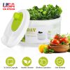 3L/0.8Gal Salad Spinner Fruit Vegetable Washer Lettuce Drainer Hand Cranking Vegetable Dryer with Lid for Home Kitchen Fruit Vegetable Washing