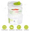 3L/0.8Gal Salad Spinner Fruit Vegetable Washer Lettuce Drainer Hand Cranking Vegetable Dryer with Lid for Home Kitchen Fruit Vegetable Washing