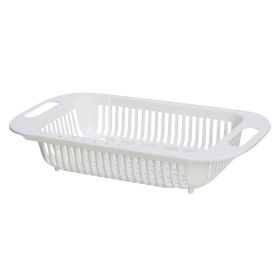 1pc Retractable Fruits And Vegetables Drain Basket; Extendable Over The Sink; Adjustable Strainer; Sink Washing Basket For Kitchen