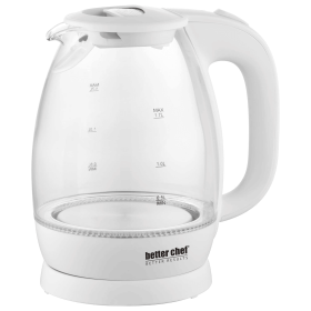 Better Chef 7-Cup Cordless Electric Borosilicate Glass Kettle with LED Light