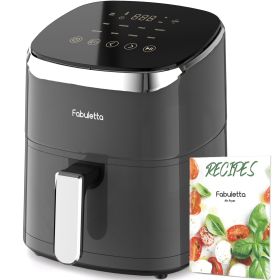 Air Fryer, Fabuletta 4.2QT Air Fryer Oven With 9 Customizable Cooking Programs,Tempered Glass Display, Nonstick Basket