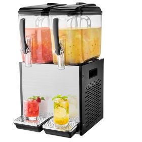 Commercial Beverage Dispenser 12L x 2 Tanks Cold Juice Ice Drink Dispenser