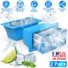 2 Pack 6.6LBS Silicone Freezer Molds Ice Block Molds Ice Pop Molds for Ice Baths Soup Seafood Freezing DIY Ice Decorations