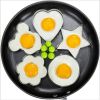 Egg Rings Fried Egg Molds Stainless Steel Egg Shaper Pancake Maker with Handle Different Shapes Stainless Steel Egg Molds for Frying Cooking (5 Shapes