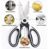 Multifunctional Heavy Duty Ultra Sharp Kitchen Shears with Cover, Stainless Steel Kitchen Scissor with Beer Bottle Opener