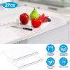 Clear Acrylic Kitchen Cutting Board with Counter Lip 17.71x15.74IN Non-Slip Transparent Countertop Cutting Board Kitchen Countertop Protector For Dini