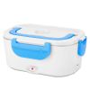 Electric Heating Lunch Box Food Heater Container Travel Thermal Bento Box Portable Food Warmer w/ 2 Removable Compartments 1 Free SpoonÂ 1L