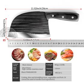 Hand-forged Kitchen Slicing Knife Dedicated For Chefs Cleaver Stainless Steel