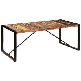 vidaXL Dining Table 200x100x75 cm Solid Reclaimed Wood