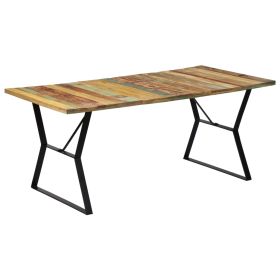 vidaXL Dining Table 70.9"x35.4"x29.9" Solid Reclaimed Wood