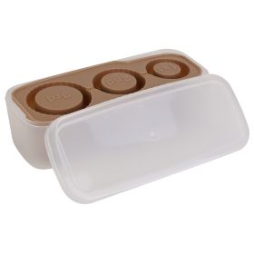 Ice Cube Tray Fit For 20OZ/30OZ/40OZ Stanley Cup Easy Release Silicone Hallow Cylinder Tumbler Ice Cube Mold With Lid And Bin for Iced Juice Whiskey C (Options: Coffee)