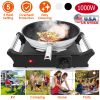 1000W Electric Single Burner Portable Coil Heating Hot Plate Stove Countertop RV Hotplate with 5 Temperature Adjustments Portable Handles